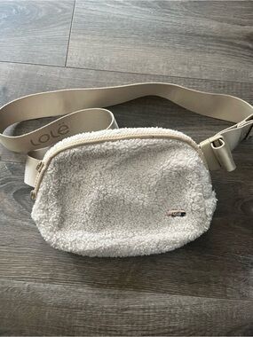 Lole Cream Sherpa Belt Bag